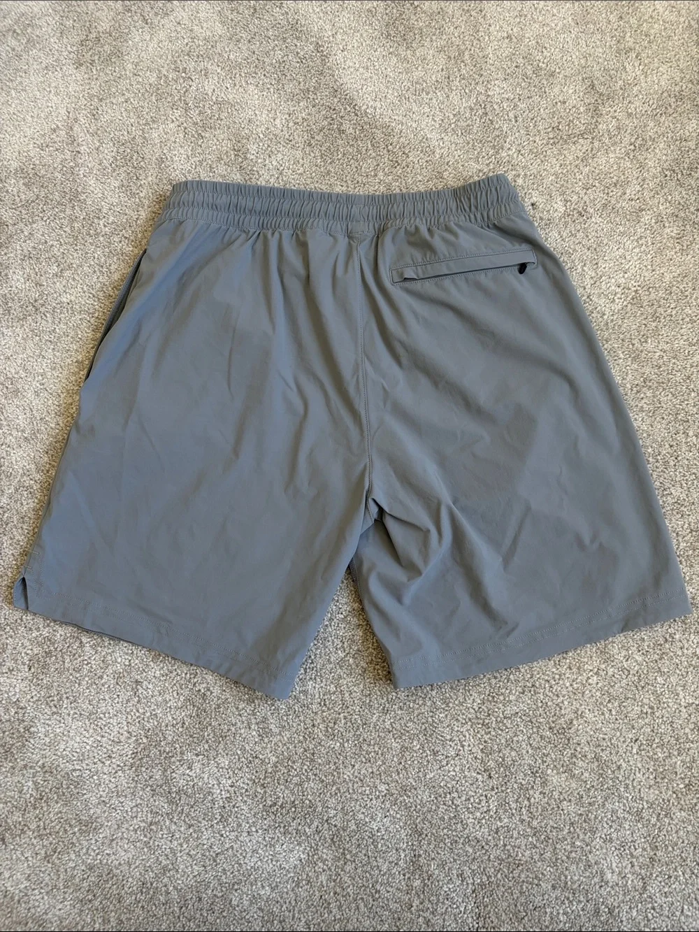 RHONE Gray Men's Swim Trunks / Athletic Shorts with Multicolor Drawstring